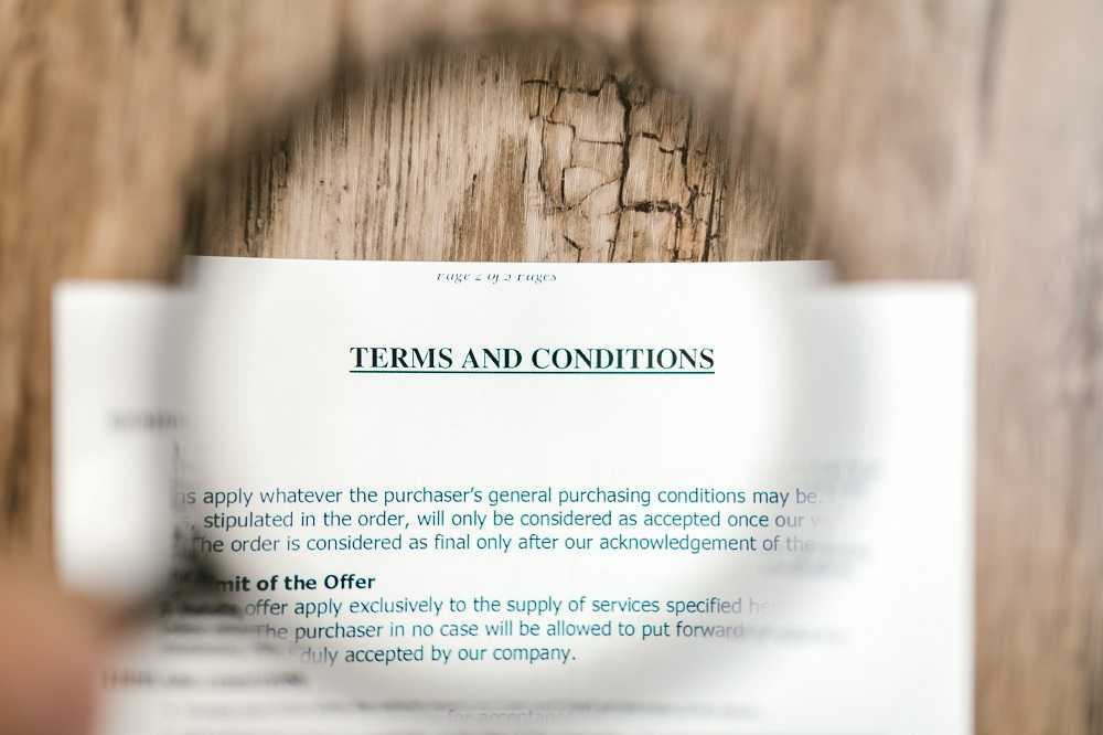 contrato con terminos y condiciones